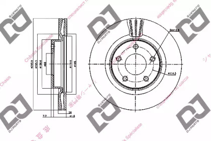 Тормозной диск DJ PARTS BD1564